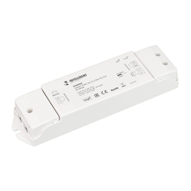 Диммер SMART-PWM-102-72-CDW-PD-SUF (12-36В 2х5А TUYA Wi-Fi 2.4G) IP20 пластик INTELLIGENT ARLIGHT 03