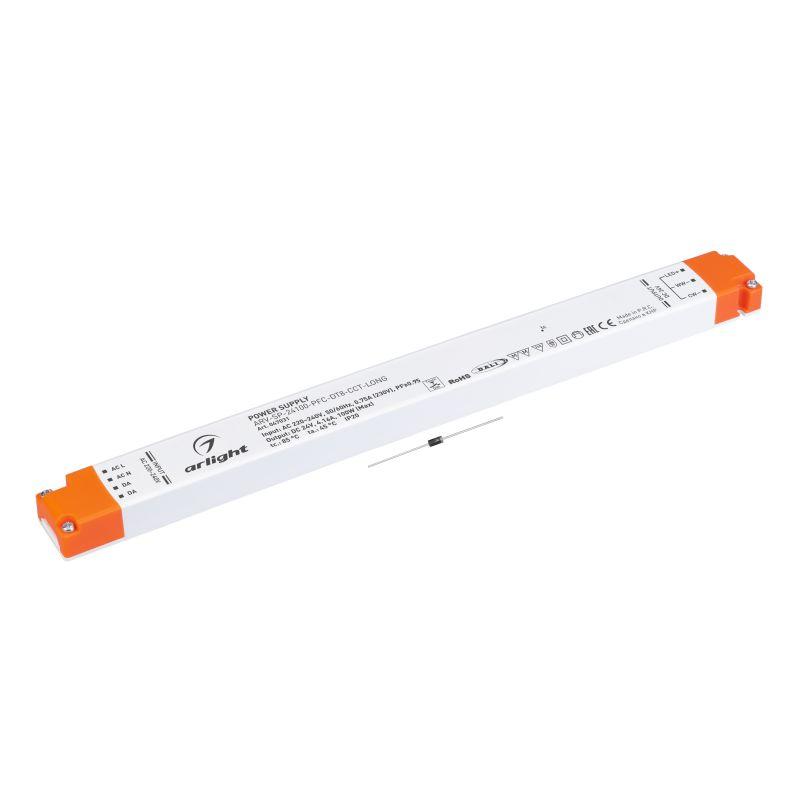 Блок питания ARV-SP-24100-PFC-DT8-CCT-LONG (24В 4.16А 100Вт) IP20 пластик Arlight 047031