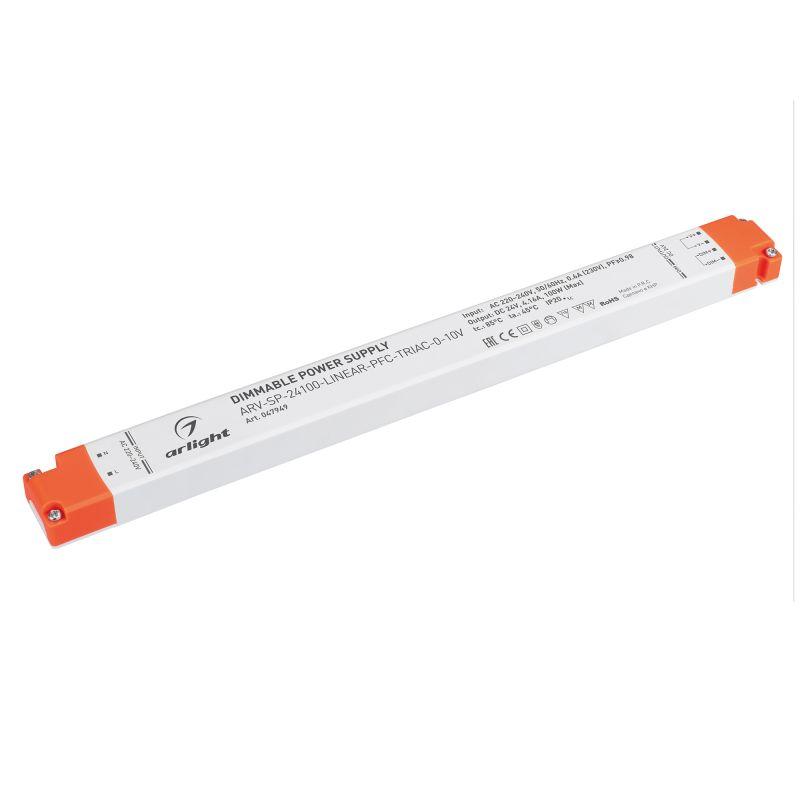 Блок питания ARV-SP-24100-LINEAR-PFC-TRIAC-0-10V (24В 4.16А 100Вт) IP20 пластик Arlight 047949