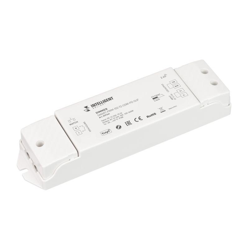 Диммер SMART-PWM-102-72-CDW-PD-SUF (12-36В 2х5А ZB 2.4G) IP20 пластик INTELLIGENT ARLIGHT 037341