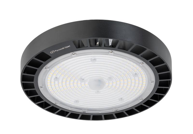 Светильник ДСП IB 10 S 150W VW 850 BK LED Highbay D298xH112мм 150Вт 5000К IP65 подвес черн. Русский 