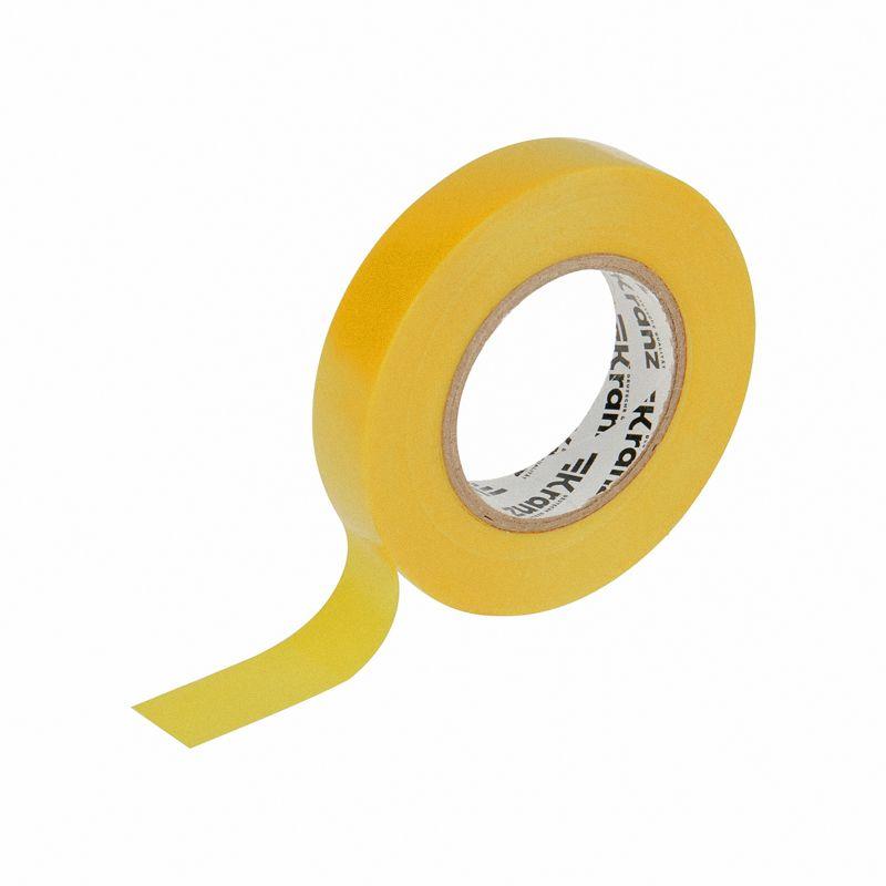 Изолента ПВХ 0.13х15мм 25м желт. (уп.5шт) Kranz KR-09-2102