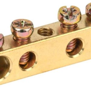 Шина PEN "земля-ноль" 6х9мм 4/1 (4группы/крепеж по центру) IEK YNN10-04-100