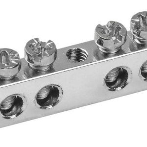 Шина PEN "земля-ноль" 6х9мм 6/1 Ni (6групп/крепеж по центру) IEK YNN10-06-100-N