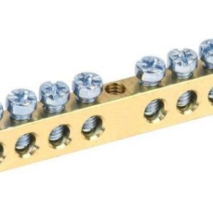 Шина PEN "земля-ноль" 6х9мм 14/1 (14групп/крепеж по центру) IEK YNN10-14-100