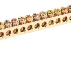 Шина PE "земля" ШНИ-6х9-16-У2-Ж на двух угловых изоляторах IEK YNN10-69-16C2-K05