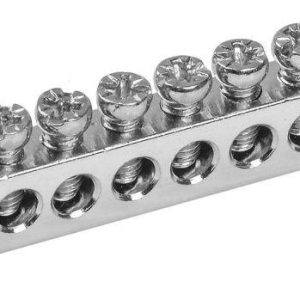 Шина PEN "земля-ноль" 6х9мм 8/2 Ni (8групп/крепеж по краям) IEK YNN11-08-100-N