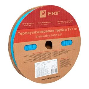 Трубка термоусадочная ТУТ нг 25/12.5 син. PROxima (уп.50м) EKF tut-25-g