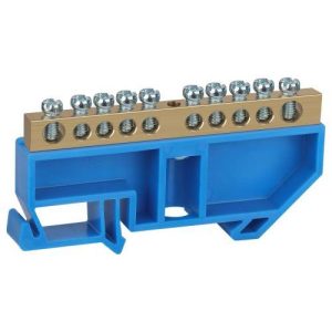 Шина N "ноль" на DIN-изол. ШНИ-6х9-10-Д NO-222-46 син. ЭРА Б0033427