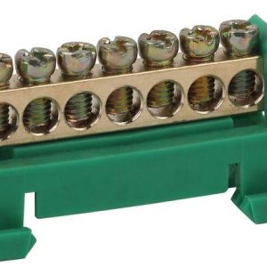 Шина PE "земля" в изоляторе типа стойка ШНИ 6х9-10-Д зел. NO-222-80-1 ЭРА Б0044129