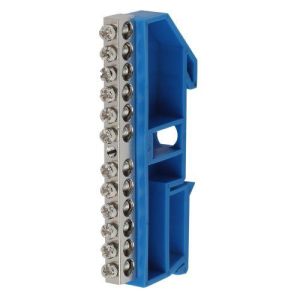 Шина N "ноль" на DIN-изол. ШНИ-6х9-12 никелированная Д син. NO-222-87-1 ЭРА Б0044136