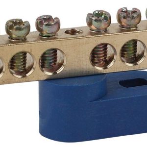 Шина N "ноль" на одном угловом изоляторе ШНИ-6х9-6-У1 син. NO-222-96-1 ЭРА Б0044145