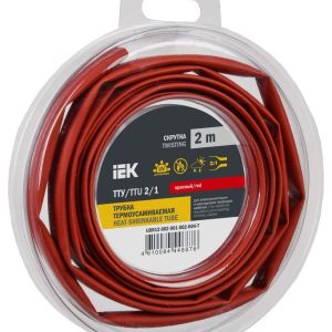 Трубка термоусадочная ТТУ нг-LS 2/1 красн. (уп.2м) IEK UDR12-002-001-002-K04-T