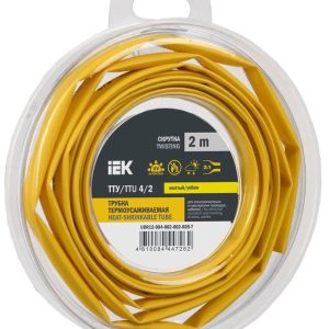 Трубка термоусадочная ТТУ нг-LS 4/2 желт. (уп.2м) IEK UDR12-004-002-002-K05-T