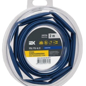 Трубка термоусадочная ТТУ нг-LS 4/2 син. (уп.2м) IEK UDR12-004-002-002-K07-T