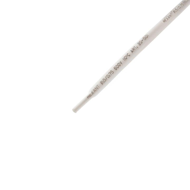 Трубка термоусадочная 1.5/0.75 1м бел. Rexant 20-1501