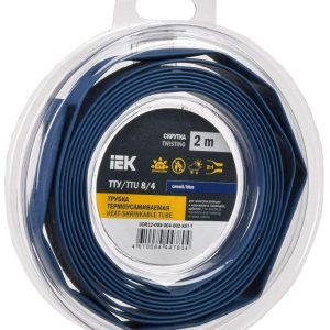 Трубка термоусадочная ТТУ нг-LS 8/4 син. (уп.2м) IEK UDR12-008-004-002-K07-T
