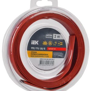 Трубка термоусадочная ТТУ нг-LS 10/5 красн. (уп.2м) IEK UDR12-010-005-002-K04-T