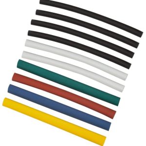 Набор трубок термоусадочных тонкостен. ТТУ 6/3 (4хЧ; 2хБ; К; С; Ж; З) 10х10см разноцвет. IEK UDRS-D3-D6-10-10