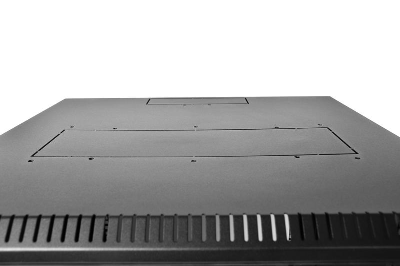 Шкаф коммутационный ШРН-Э-6.650-9005 6U 600х650мм передн. двер. стеклян. несъемн. 50кг черн. ЦМО 1213953