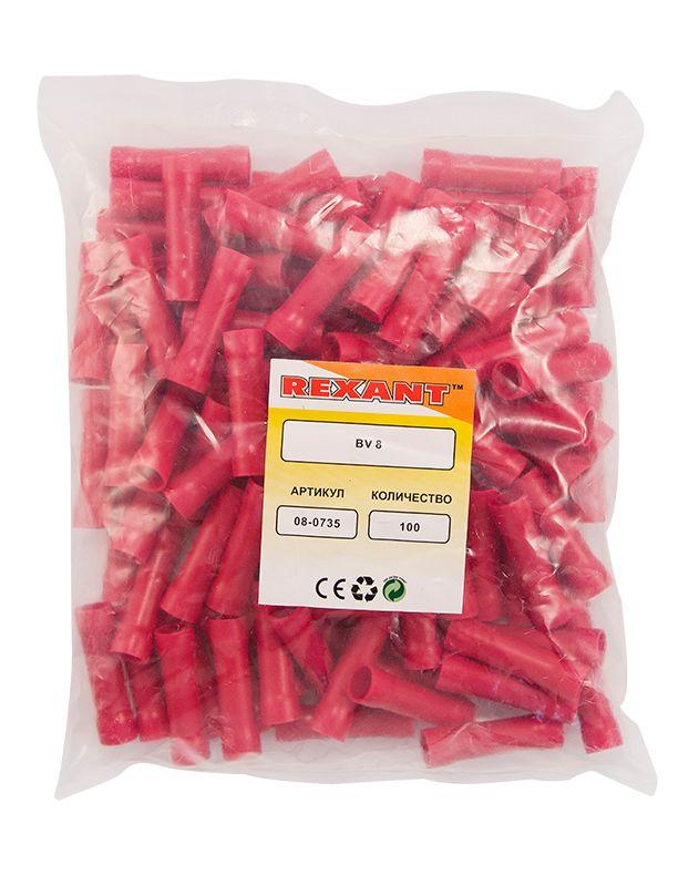 Гильза соединительная изолированная L-21мм 6-10кв.мм ГСИ 10/ГСИ 6.0-10.0 красн. (уп.100шт) Rexant 08-0735