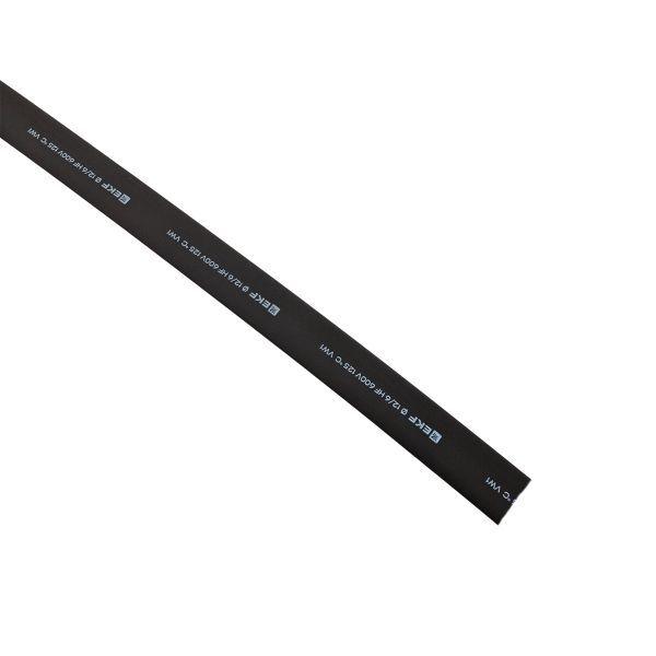 Трубка термоусадочная ТУТ нг 12/6 черн. (уп.100м) EKF tut-12-b