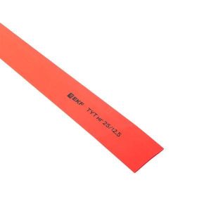 Трубка термоусадочная ТУТ нг 25/12.5 красн. 1м (уп.50м) PROxima EKF tut-25-r-1m