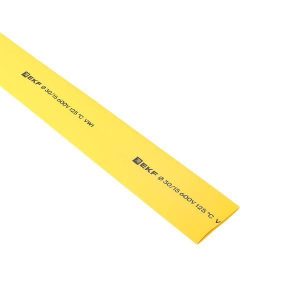 Трубка термоусадочная ТУТ нг 30/15 желт. 1м (уп.25м) PROxima EKF tut-30-y-1m