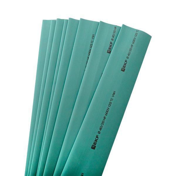 Трубка термоусадочная ТУТ нг 40/20 зел. 1м (уп.25м) PROxima EKF tut-40-j-1m