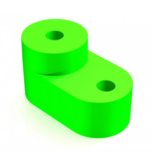 Изолятор угловой для нулевой шины зеленый