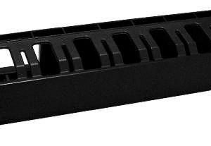 Организатор кабельный с крышкой глубина 53мм 19дюйм 1U CM-1U-D53-PL-COV пластик. Hyperline 481511