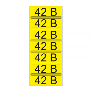 Наклейка знак электробезопасности «42 В» 35х100 мм REXANT (35шт) 55-0003-1