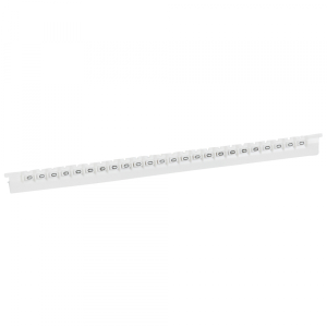 Планка маркировочная 2.3мм цифры (0) черная/белая Memocab 600шт