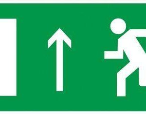 Знак "Направление к эвакуационному выходу прямо" 150х300мм PROxima EKF an-5-07