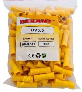 Гильза соединительная изолированная VB 5.5 4-6кв.мм желт. (уп.100шт) Rexant 08-0731