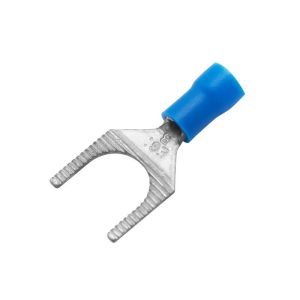 Наконечник вилочный изолированный 1.5-2.5кв.мм А=5.2мм син. (уп.100шт) DKC 2B15P