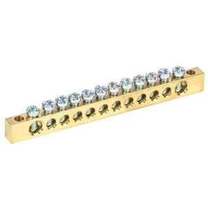 Шина PEN "земля-ноль" 6х9мм 12/2 (12 групп/крепеж по краям) Rexant 11-2368