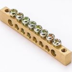 Шина нулевая 8 групп/крепеж по краям 6х9мм DEKraft 32002DEK