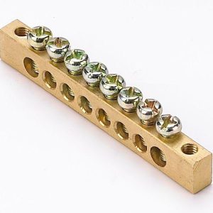 Шина нулевая 8 групп/крепеж по краям 6х9мм DEKraft 32002DEK