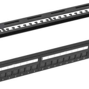 Патч-панель укомплектованная 1U кат.6 UTP 24 порта с индикацией ITK PP24-1UMU-C06-L