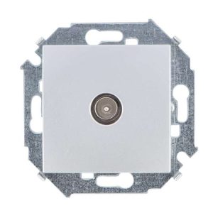 Розетка телевизионная одиночная TV СП Simon 15 винтов. зажим механизм алюм. Simon 1591475-033
