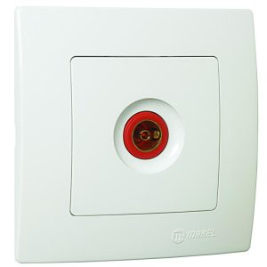 Розетка телевизионная проходная TV СП Lillium Natural Kare бел. Makel 32001007