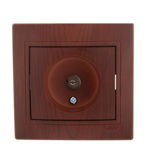 Розетка телевизионная оконечная TV Mira вишня LEZARD 701-0601-130