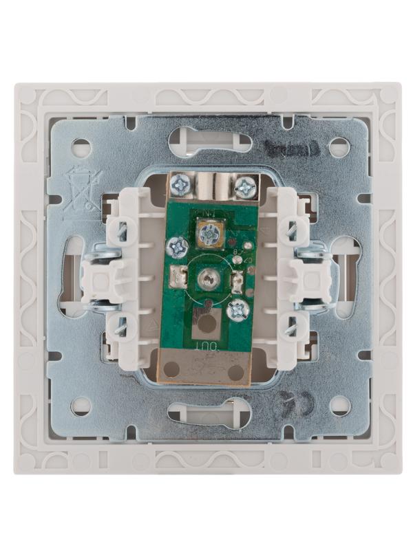 Розетка телевизионная оконечная TV СП Rain с хром. боковой вставкой бел. LEZARD 703-0225-130