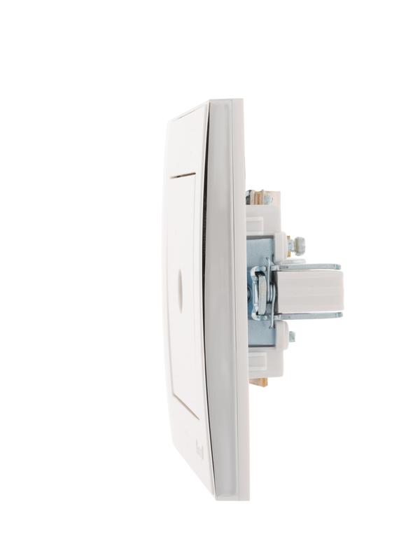 Розетка телевизионная оконечная TV СП Rain с хром. боковой вставкой бел. LEZARD 703-0225-130