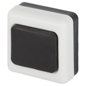 Кнопка дверного звонка D2 проводного черн. 1 мелодия D2 ЭРА Б0051802