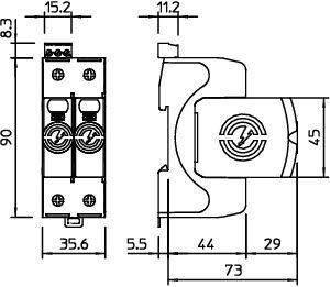 Устройство защиты от импульсных перенапр. УЗИП 280В SurgeController V20-1+NPE+FS-280 1 пол. OBO 5095331