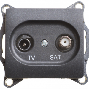 Розетка телевизионная оконечная TV/SAT Glossa 1дБ механизм антрацит SE GSL000797