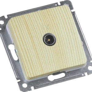 Розетка телевизионная оконечная TV СП механизм сосна HEGEL РСТВ-401-02