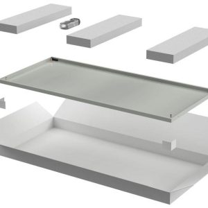 Дверь металлическая для шкафа LINEA N 24U 600мм сер. ITK LN35-24U6X-DM